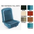 1967 UPHOLSTERY, STANDARD, 2+2, Parchment, full set with buckets.